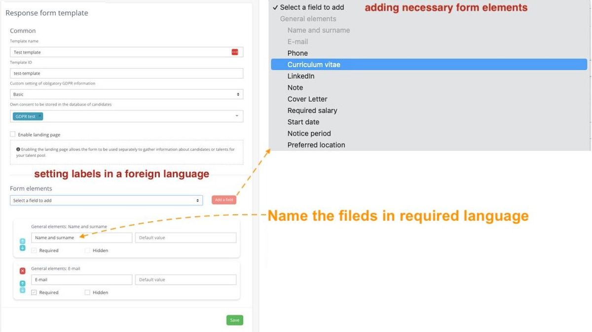 template - reply form