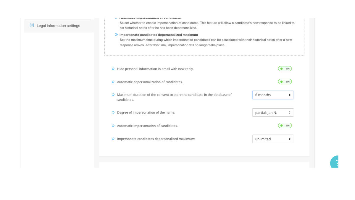 Setting GDPR consent parameters