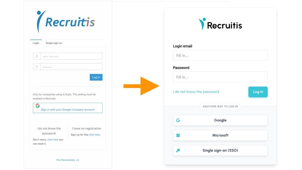 New login window design