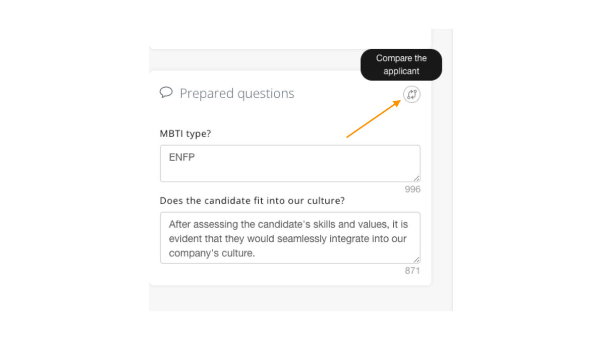 compare the applicant