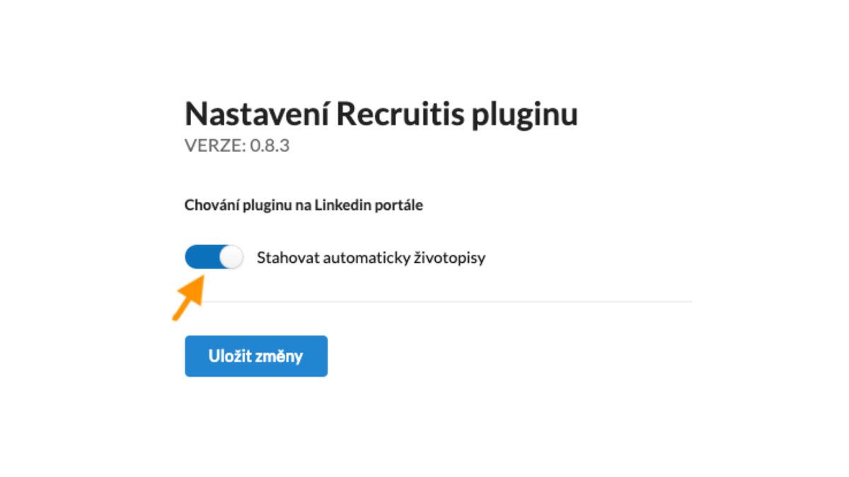 nastavení pluginu